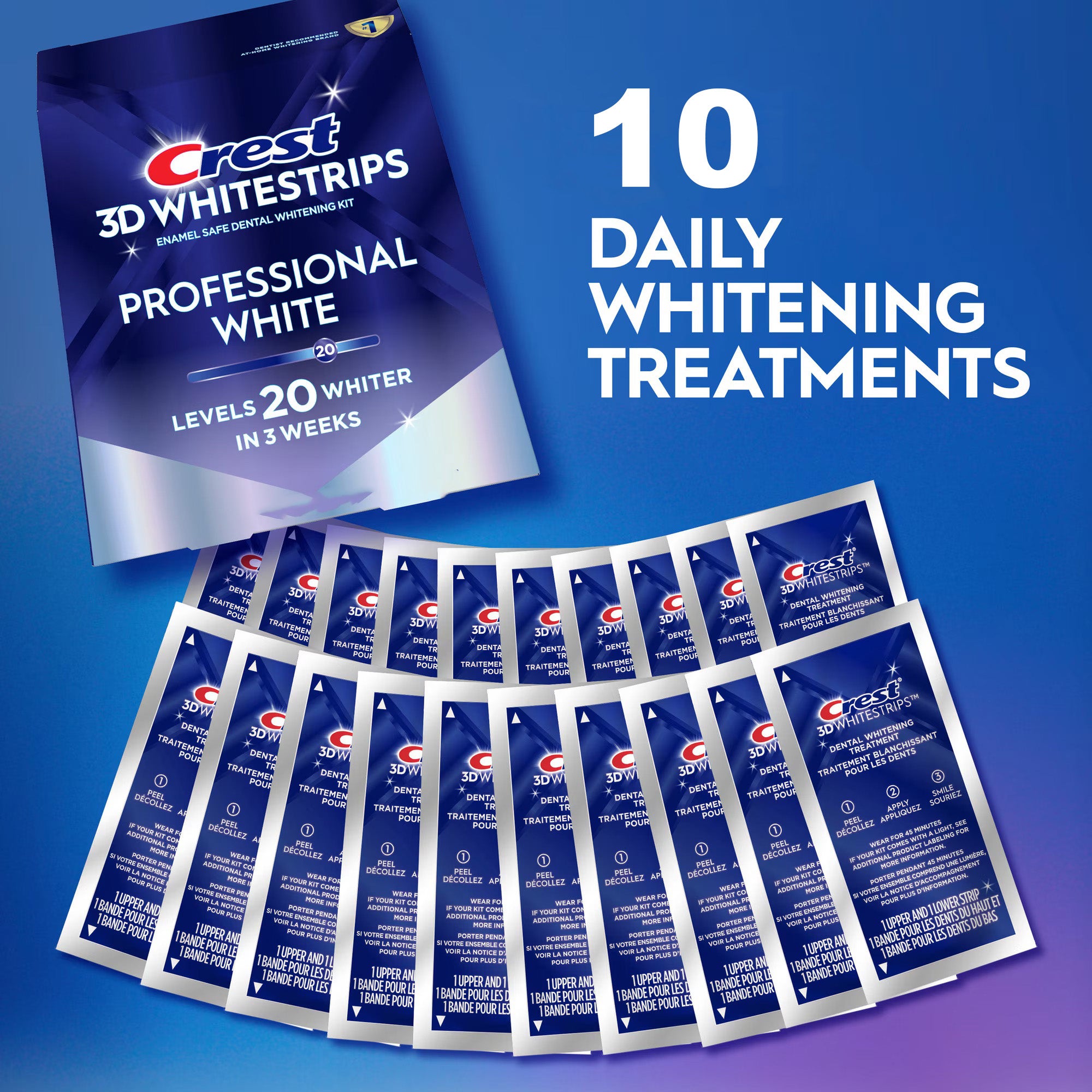 Crest 3D Whitestrips Professional White 10 Treatments